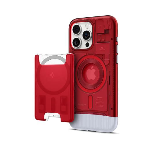 Чохол з гаманцем Spigen Classic C1 Bundle (MagFit) Ruby для iPhone 15 Pro (SPBD240006)