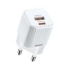 Сетевое зарядное устройство Remax Mini Cube 2 порта USB + Type-C 20W White (RP-U2)