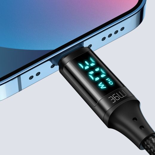 Кабель Mcdodo Digital HD Type-c to Lightning PD 36W 20W Smart Data Cable 1.2m Black (CA-103)