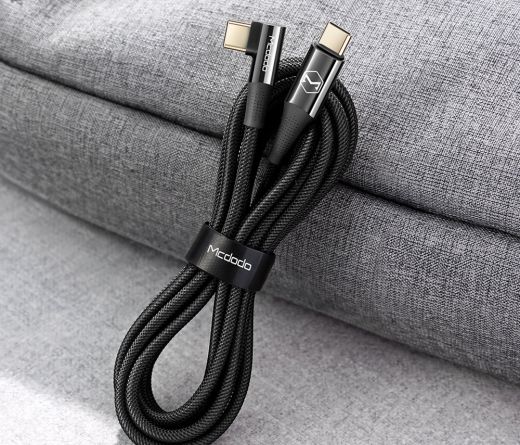 Кабель Mcdodo PD 100W 90 Angel Type-C to Type-C Cable Black (CA-832)