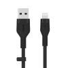 Силиконовый кабель Belkin Flex USB-A - Lightning Black 1m (CAA008bt1MBK)