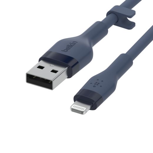 Силиконовый кабель Belkin Flex USB-A - Lightning Blue 1m (CAA008BT1MBL)