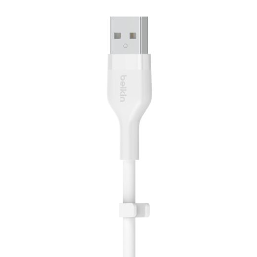 Силиконовый кабель Belkin Flex USB-A - Lightning White 1m (CAA008BT1MWH)