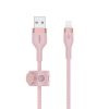 Силіконовий кабель Belkin PRO Flex USB-A - Lightning Pink 1m (CAA010BT1MPK)