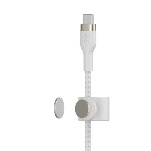 Силіконовий кабель Belkin PRO Flex USB-C to USB-C White 1m (CAB011BT1MWH)