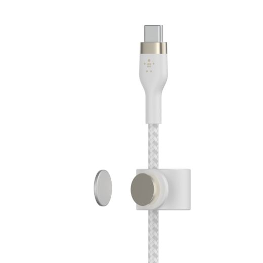 Силиконовый кабель Belkin PRO Flex USB-C to USB-C White 1m (CAB011BT1MWH)