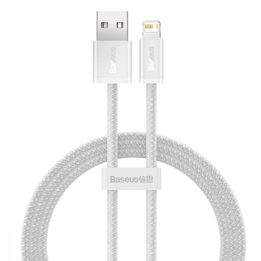 Кабель Baseus Dynamic Series Fast Charging Data Cable USB to iP 2.4A 1m White (CALD000402)