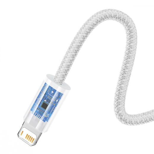 Кабель Baseus Dynamic Series Fast Charging Data Cable USB to iP 2.4A 1m White (CALD000402)