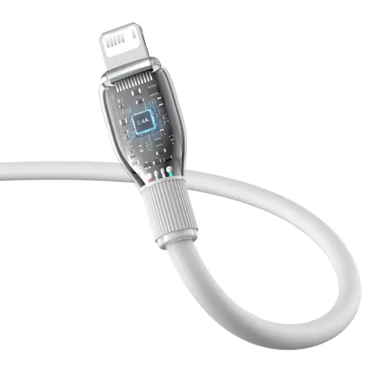 Кабель Baseus Pudding Series Fast Charging Cable USB to iP 2.4A 1.2m White (P10355700221-00)