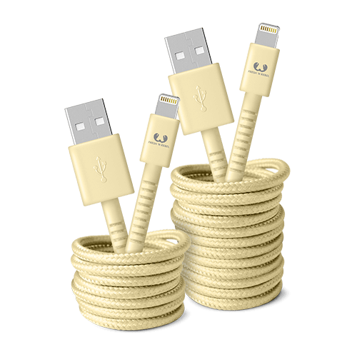 Кабель Fresh 'N Rebel Fabriq Lightning Cable 1,5m Buttercup (2LCF150BC)