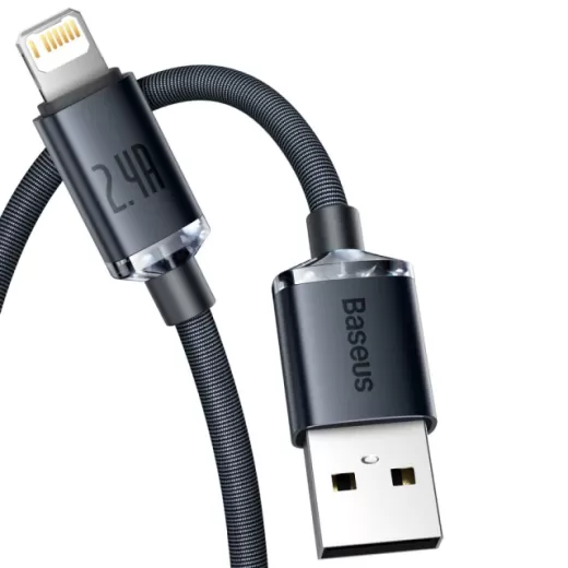 Кабель Baseus Crystal Shine USB-A to Lightning 1.2m Black (CAJY000001)