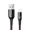 Кабель Baseus C-Shaped Light Intelligent Power-Off USB-A to Lightning 1m Black (CALCD-01)