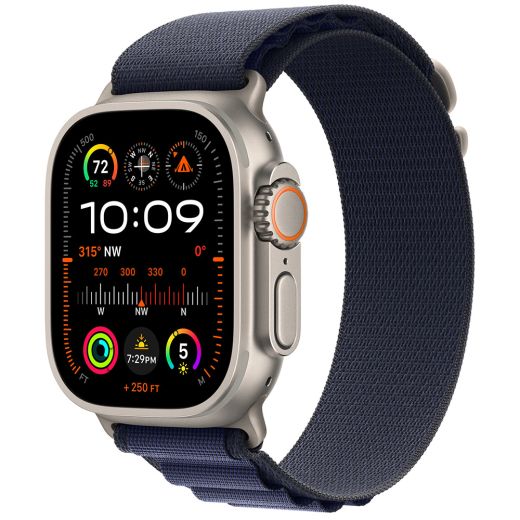 Ремінець CasePro Alpine Loop  Navy Natural Titanium Finish для Apple Watch 42мм | 41мм | 40мм