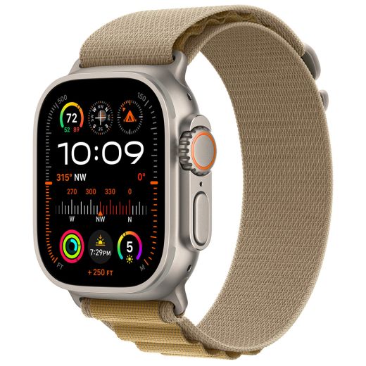 Ремінець CasePro Alpine Loop Tan Natural Titanium Finish для Apple Watch 42мм | 41мм | 40мм 