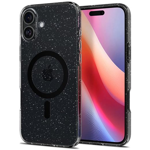 Чехол CasePro Glitter Case with MagSafe Black для iPhone 16