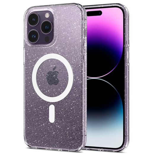 Чехол CasePro Glitter Case with MagSafe Transparent для iPhone 14 Pro