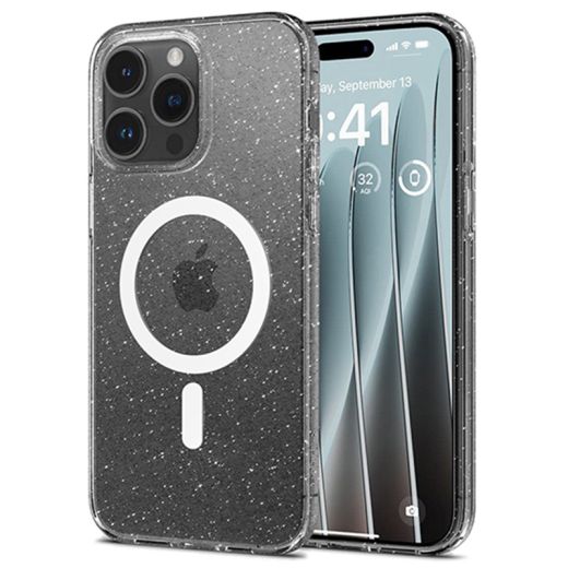 Чехол CasePro Glitter Case with MagSafe Transparent для iPhone 15 Pro Max