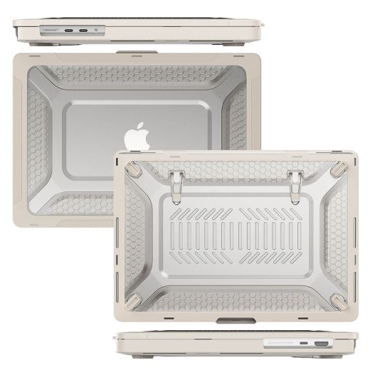 Протиударний чохол з підставкою CasePro Hard Shell Case Beige для MacBook Air 13" (2020 | M1)
