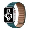 Кожаный ремешок CasePro Leather Link Green для Apple Watch 42mm | 41mm | 40mm | 38mm