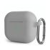 Силіконовий чохол з карабіном CasePro Silicone Case Grey для AirPods Pro 2 (2022) Силіконовий чохол з карабіном CasePro Silicone Case Grey для AirPods Pro 2 (2022)