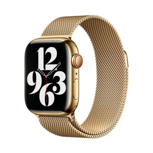 Металлический ремешок CasePro Milanese Loop Gold для Apple Watch 42mm | 41mm | 40mm | 38mm