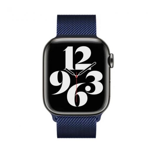 Металлический ремешок CasePro Milanese Loop Blue для Apple Watch 45mm | 44mm | 42mm