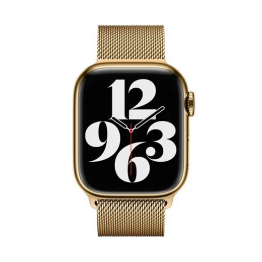Металлический ремешок CasePro Milanese Loop Gold для Apple Watch 49мм | 46мм | 45мм | 44мм