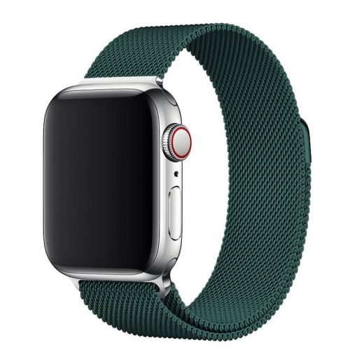Металлический ремешок CasePro Milanese Loop Green для Apple Watch 42mm | 41mm | 40mm | 38mm