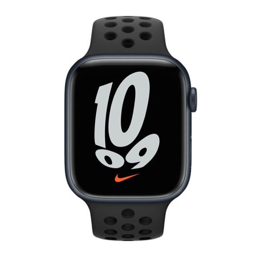 Силиконовый ремешок CasePro Nike Sport Band Anthracite | Black для Apple Watch 45mm | 44mm | 42mm
