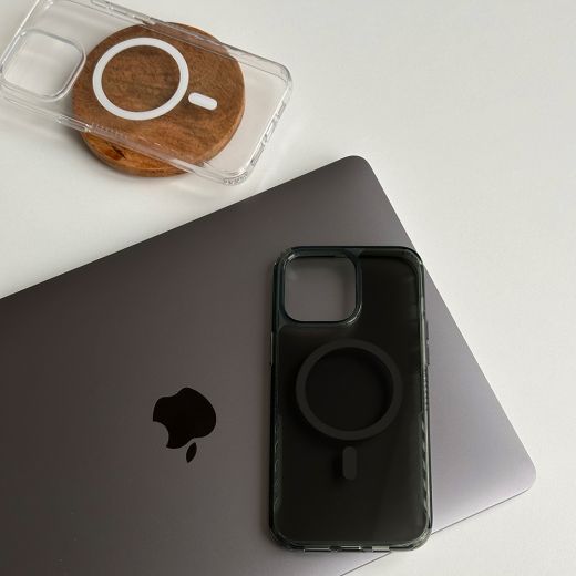 Чохол CasePro Protected Transparent Black для iPhone 15 Pro
