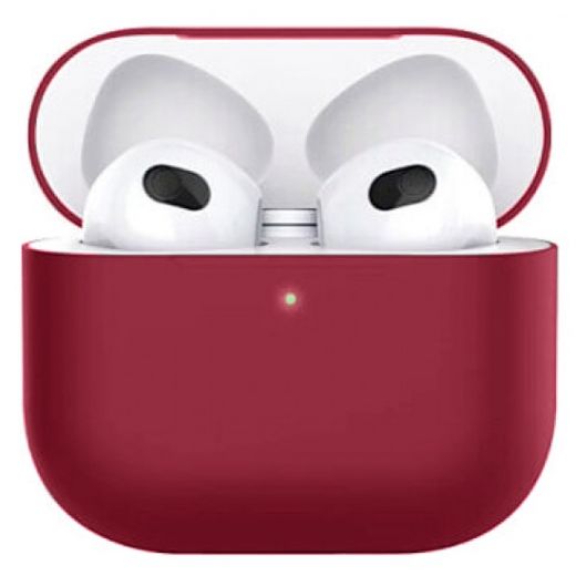 Силиконовый чехол CasePro Protection Ultra Slim Marsala для AirPods 3