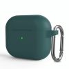 Силіконовий чохол з карабіном CasePro Protective Silicone Case Dark Green для AirPods 3