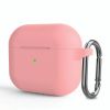 Силіконовий чохол з карабіном CasePro Protective Silicone Case Candy Pink для AirPods 3