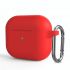 Силіконовий чохол з карабіном CasePro Protective Silicone Case Red для AirPods 3