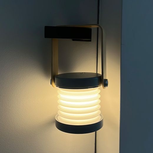 Светодиодный складной настольный светильник, ночник CasePro Retractable Lantern Lamp Grey