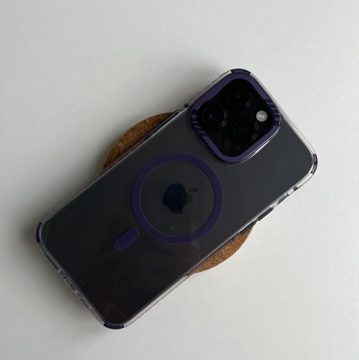 Чохол CasePro Shield Metal with MagSafe Purple для iPhone 14 Pro