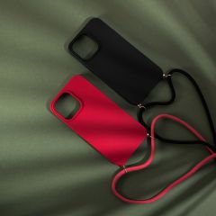 Силиконовый чехол с ремешком CasePro Silicon Blue для iPhone 13 Pro