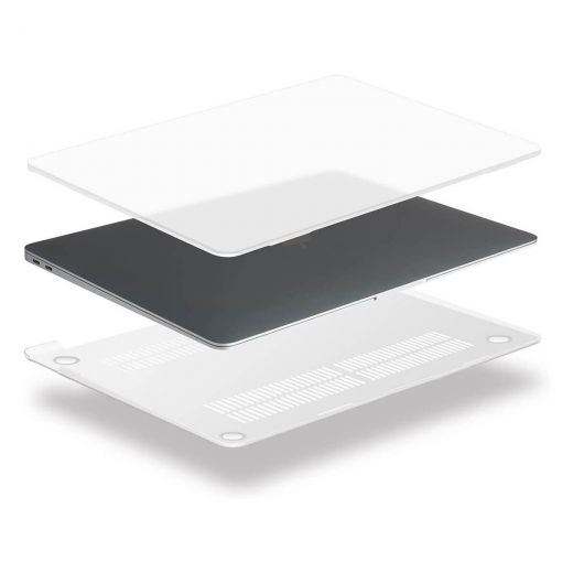 Пластиковий чохол CasePro Soft Touch Crystal Clear для MacBook Pro 16"  (2021 | 2022 | 2023  M1 | M2 | M3)