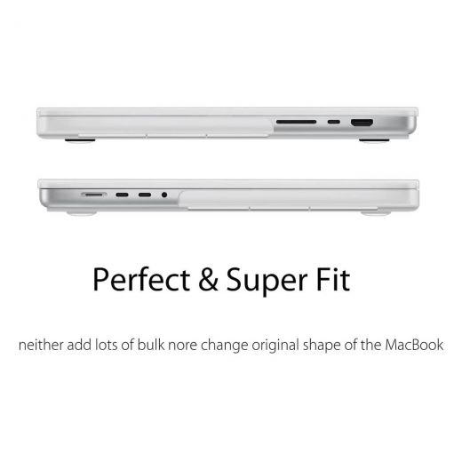 Пластиковый чехол CasePro Soft Touch Frosted Clear для MacBook Pro 16"  (2021 | 2022 | 2023  M1 | M2 | M3)