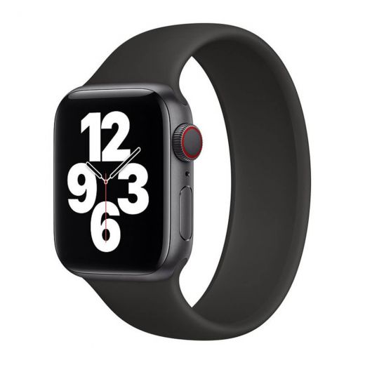 Силиконовый ремешок CasePro Solo Loop Black Size L для Apple Watch 45mm | 44mm | 42mm