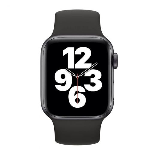 Силиконовый ремешок CasePro Solo Loop Black Size М для Apple Watch 45mm | 44mm | 42mm