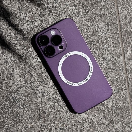 Ультратонкий чохол CasePro Ultra Thin MagSafe із захистом камери Purple для iPhone 14 Pro Max