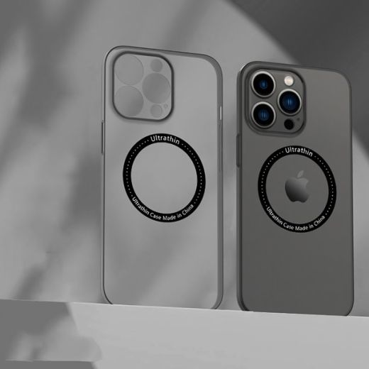 Ультратонкий чохол CasePro Ultra Thin MagSafe із захистом камери Black для iPhone 14
