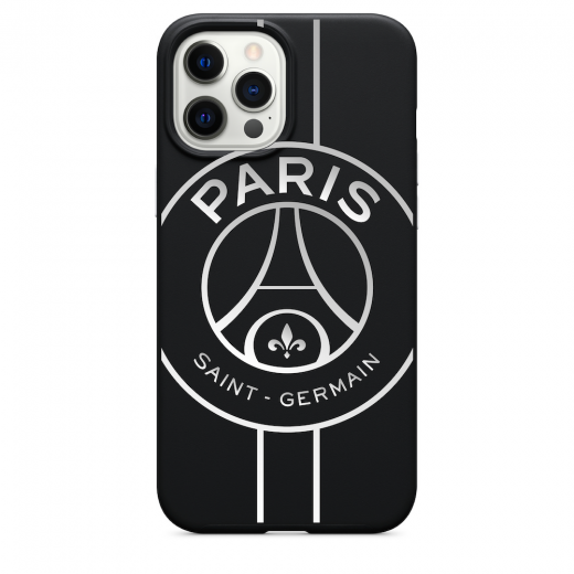 Силиконовый чехол CasePro PSG Logo Black для iPhone 12 | 12 Pro