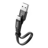 Кабель Baseus Nimble USB-A to USB-C 0.23m Black (CATMBJ-01)