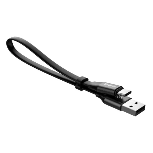 Кабель Baseus Nimble USB-A to USB-C 0.23m Black (CATMBJ-01)