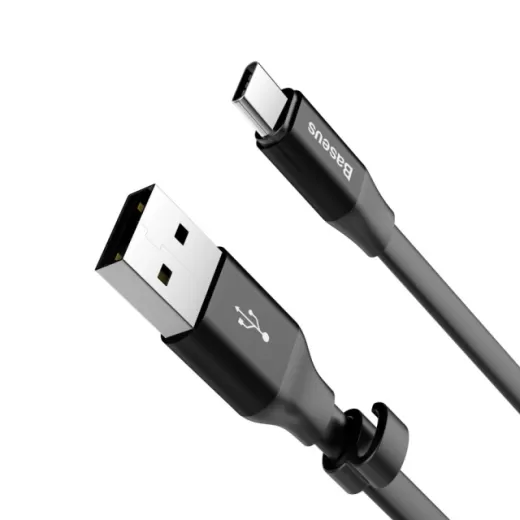 Кабель Baseus Nimble USB-A to USB-C 0.23m Black (CATMBJ-01)