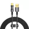 Кабель Baseus Explorer Series Auto Power-Off Fast Charging Data Cable 100W USB to USB Type-C 2m Black (CATS000301)