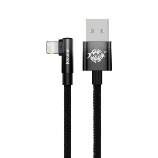 Кабель Baseus MVP 2 Elbow-shaped Data Cable Fast Charging 2.4A USB to Lightning 1m Black (CAVP000001)