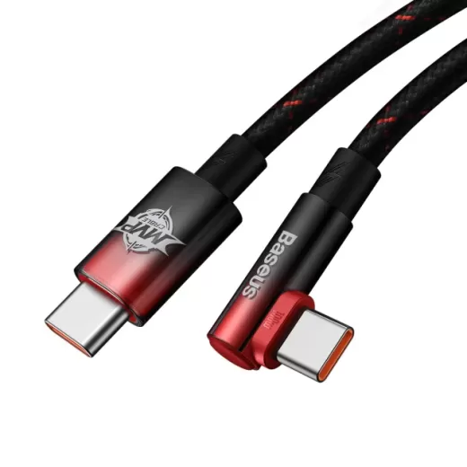 Кабель Baseus MVP Elbow USB-C to USB-C 1m Black/Red (CAVP000620)